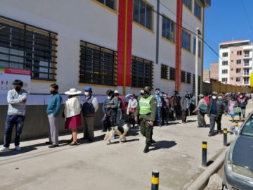 La mañana de la jornada de votación en Potosí.