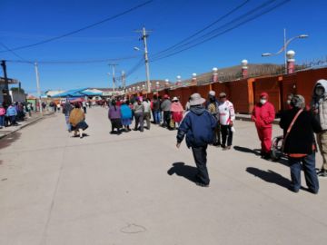 La mañana de la jornada de votación en Potosí.