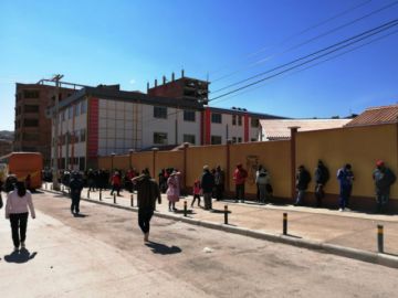 La mañana de la jornada de votación en Potosí.