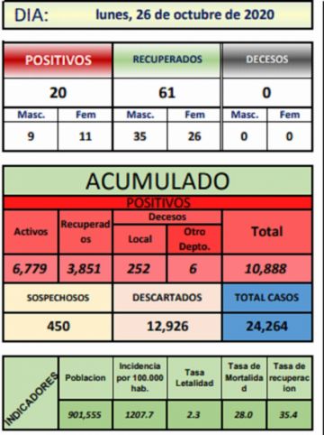 Reporte departamental del Sedes Potosí