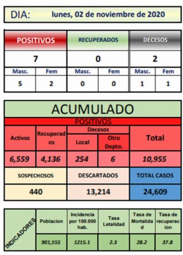 Reporte departamental del Sedes Potosí