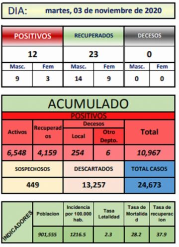 Reporte departamental del Sedes Potosí