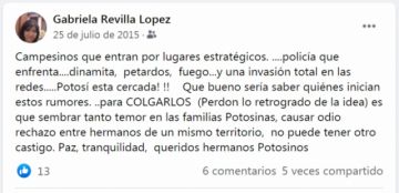 Este mensaje fue una consecuencia de la campaña de desinformación desatada en 2015.