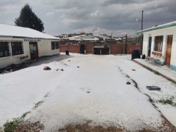 El granizo afectó varias comunidades en ambos municipios. FOTO JORGE PEÑARANDA