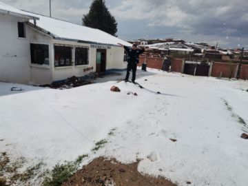 El granizo afectó varias comunidades en ambos municipios. FOTO JORGE PEÑARANDA