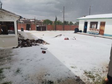 El granizo afectó varias comunidades en ambos municipios. FOTO JORGE PEÑARANDA