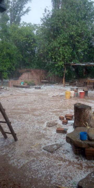 El granizo afectó varias comunidades en ambos municipios. FOTO JORGE PEÑARANDA