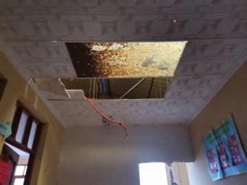 El granizo afectó varias comunidades en ambos municipios. FOTO JORGE PEÑARANDA