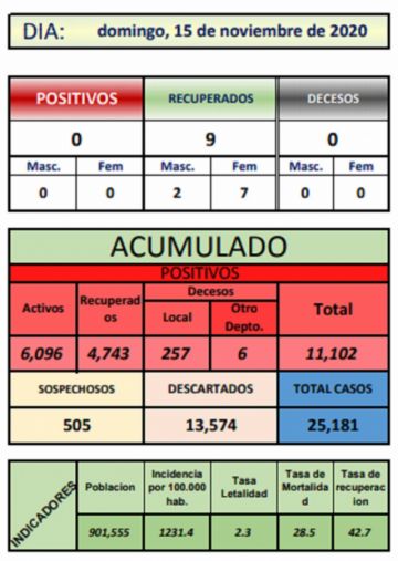 Reporte departamental del Sedes Potosí