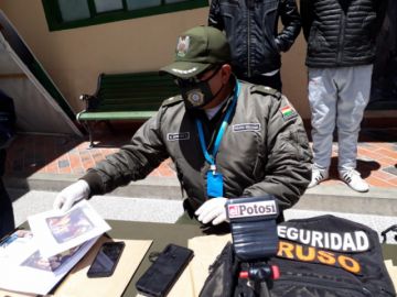 Objetos de los aprehendidos