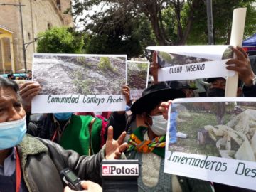 Los comunarios mostraron los efectos del clima
