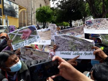 Los comunarios mostraron los efectos del clima