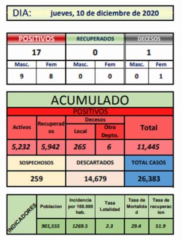 Reporte departamental del Sedes Potosí