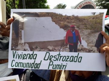 Los comunarios mostraron los efectos del clima