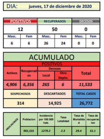 Reporte departamental del Sedes Potosí