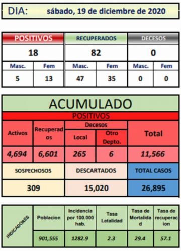 Reporte departamental del Sedes Potosí