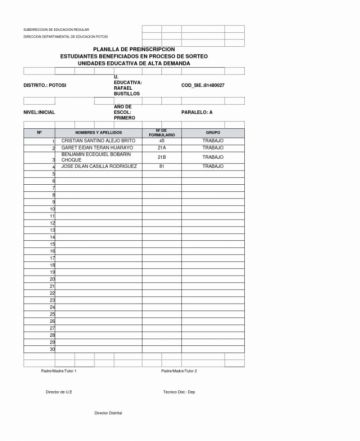 Listas tras el sorteo de cupos ayer. DIRECCIÓN DISTRITAL DE EDUCACIÓN