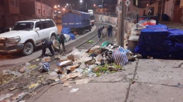 Así recibieron el año los trabajadores de la empresa de ase. FOTO EMAP