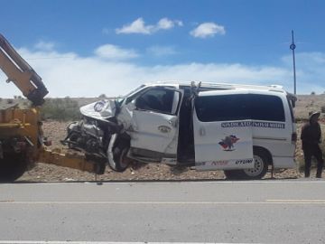 La furgoneta de transporte público.