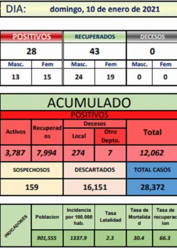 Reporte departamental del Sedes Potosí
