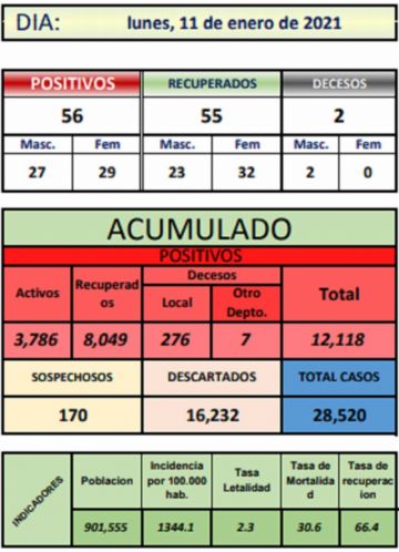 Reporte departamental del Sedes Potosí