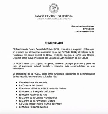 El comunicado de la FcBcb.