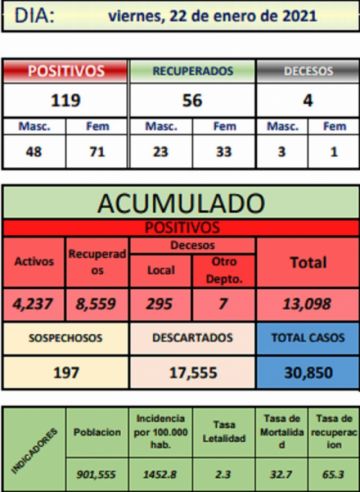 Reporte departamental del Sedes Potosí