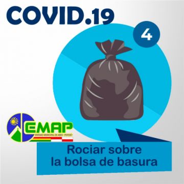 Piden a los ciudadanos desinfectar las bolsas de basura.
