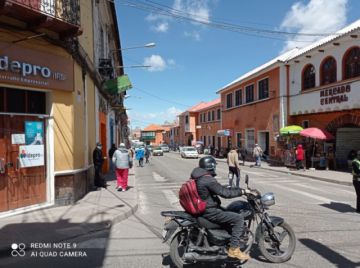 Las calles de la ciudad de Potosí el domingo 31 de enero