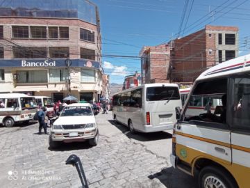 Las calles de la ciudad de Potosí el domingo 31 de enero