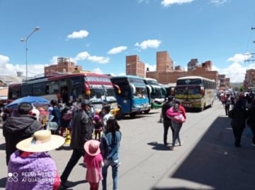 Las calles de la ciudad de Potosí el domingo 31 de enero