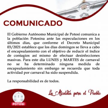 La Alcaldía afirma que no hay encapsulamiento el lunes y martes