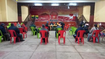 El ampliado se desarrolló en ambientes de la Central Obrera Departamental de Potosí.