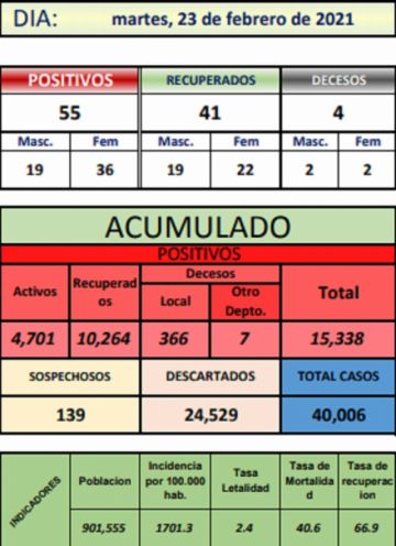 Reporte departamental del Sedes Potosí
