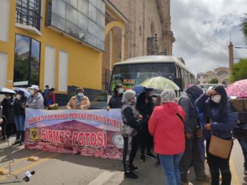 Bloquearon el centro de la ciudad de Potosí