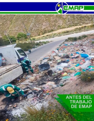 Realizaron la limpieza con apoyo de equipo pesado FOTO EMAP