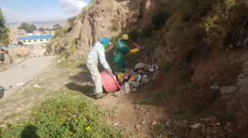 Realizaron la limpieza con apoyo de equipo pesado FOTO EMAP
