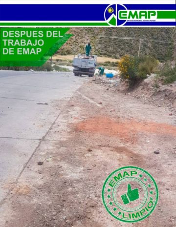 Realizaron la limpieza con apoyo de equipo pesado FOTO EMAP