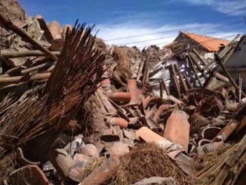 Fotos del daño que sufrió la casa de Armando Alba.