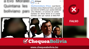 Circula en redes sociales noticia falsa sobre Juan Ramón Quintana