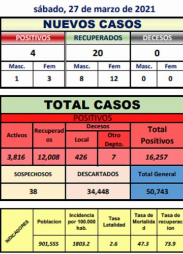 Reporte departamental del Sedes Potosí