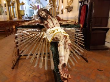 El Cristo del Buen Suceso está en el templo de la Merced.