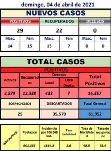 Reporte departamental del Sedes Potosí