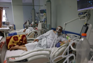 Una unidad de cuidados intensivos de Gaza está desbordada por el coronavirus