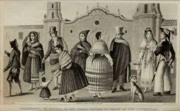 Habitantes de Potosí: famoso grabado del libro de Temple.