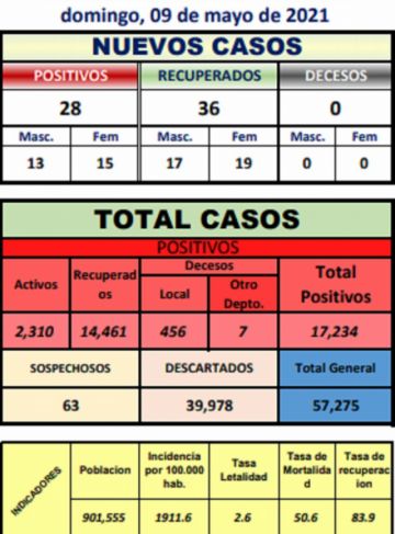 Reporte departamental del Sedes Potosí