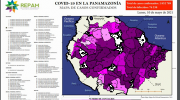 Covid-19 en la Panamazonía: 2.852.789 casos confirmados y 76.238 muertos