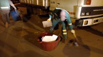 Los trabajadores realizaron su tarea desde las 3 de la madrugada. FOTO EMAP