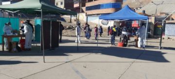 La toma de pruebas en la zona alta.