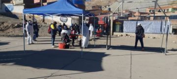 La toma de pruebas en la zona alta.